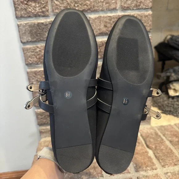 Journee Women's Florene Black Double Buckle Mary Jane Comfort Flats Sz 8.5 #224 - Picture 5 of 16